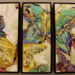 "BUTTERFLY TRIPTYCH" 26X33" OIL ON CANVAS SOLD