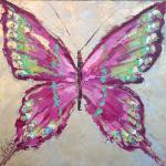 "PINK BUTTERFLY" OIL ON CANVAS SOLD