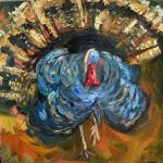 "Turkey Strut" 30x30" oil on canvas